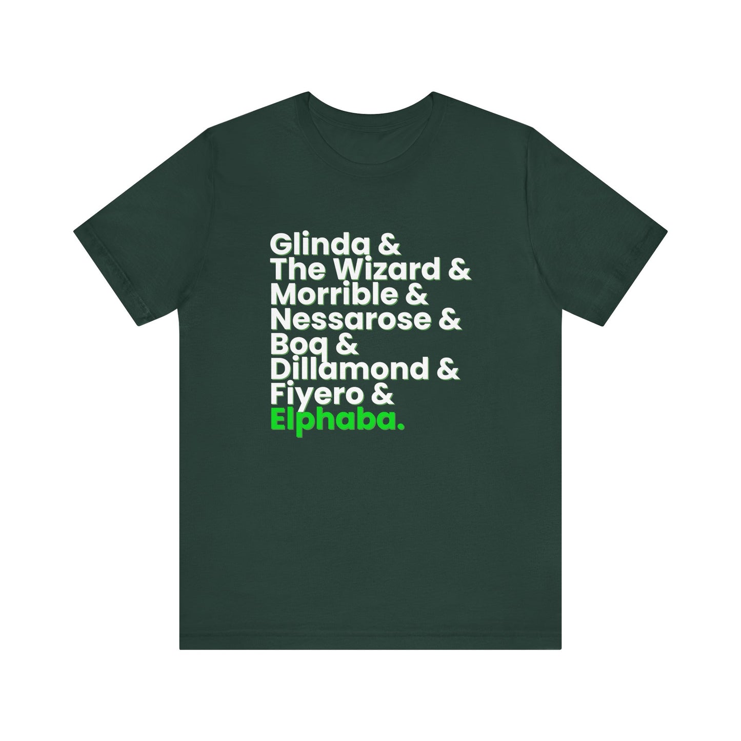 Wicked Musical Characters Adult Unisex Tee