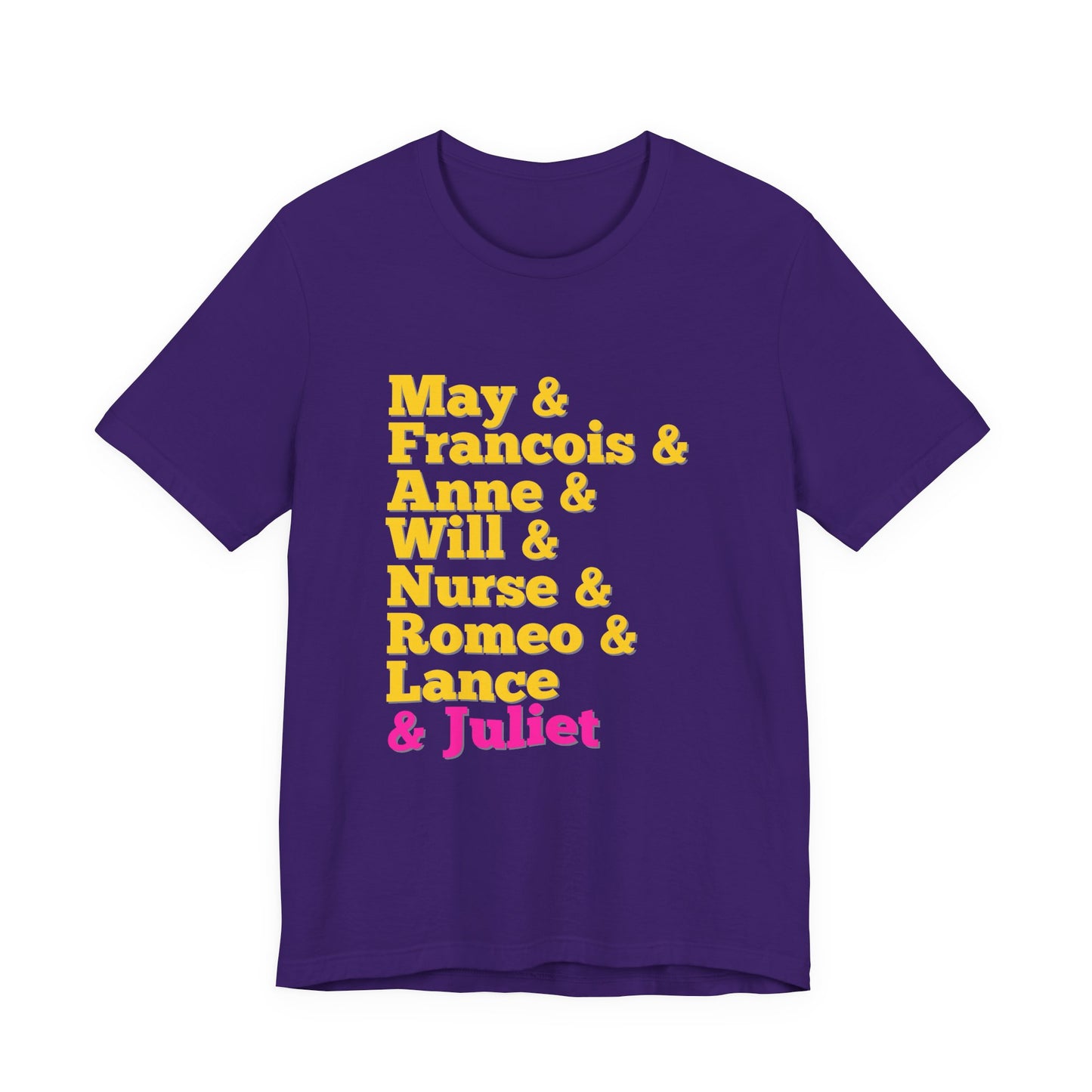 & Juliet Characters Adult Unisex Tee