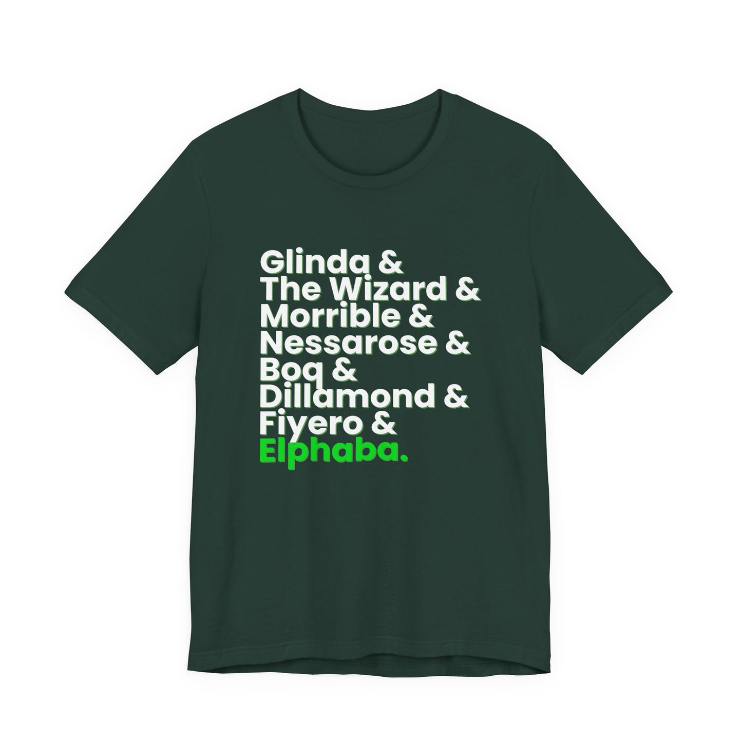 Wicked Musical Characters Adult Unisex Tee