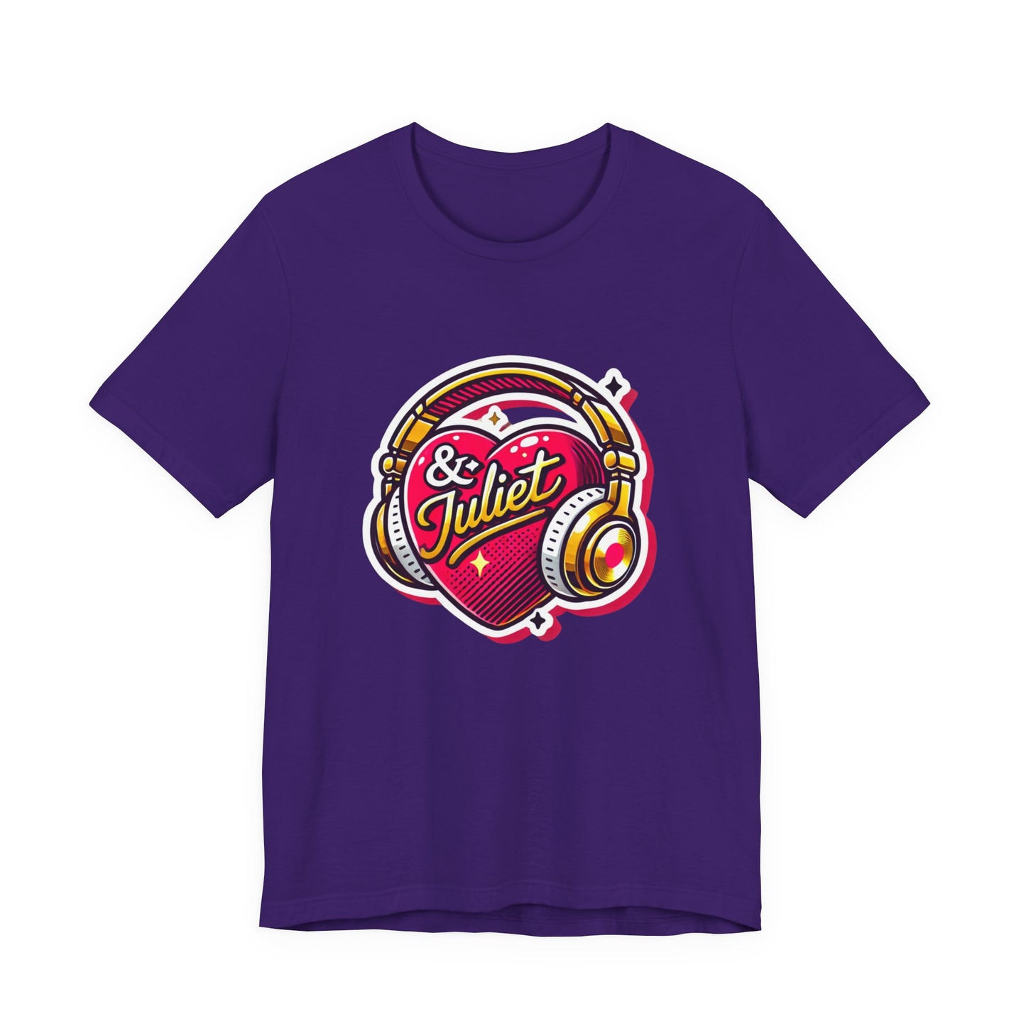 & Juliet Love Heart & Headphones Adult Unisex Tee
