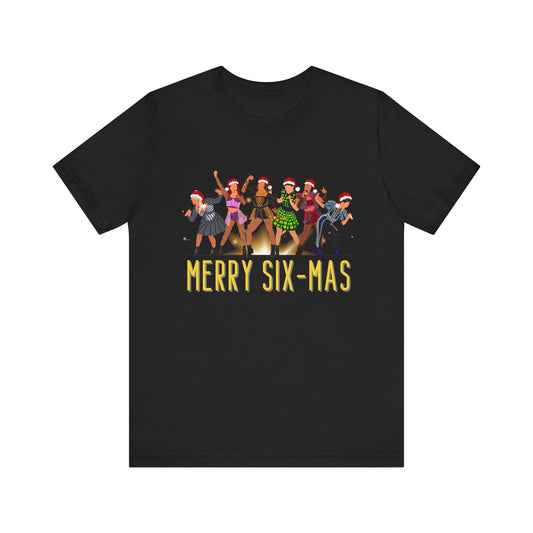 Six Merry Six-mas Christmas Adult Unisex Tee