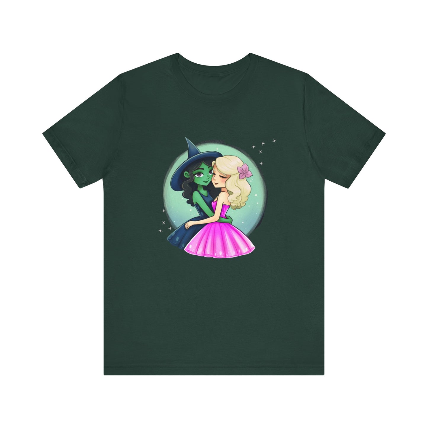 Wicked, Elphaba & Glinda, Best Friends Adult Unisex Tee