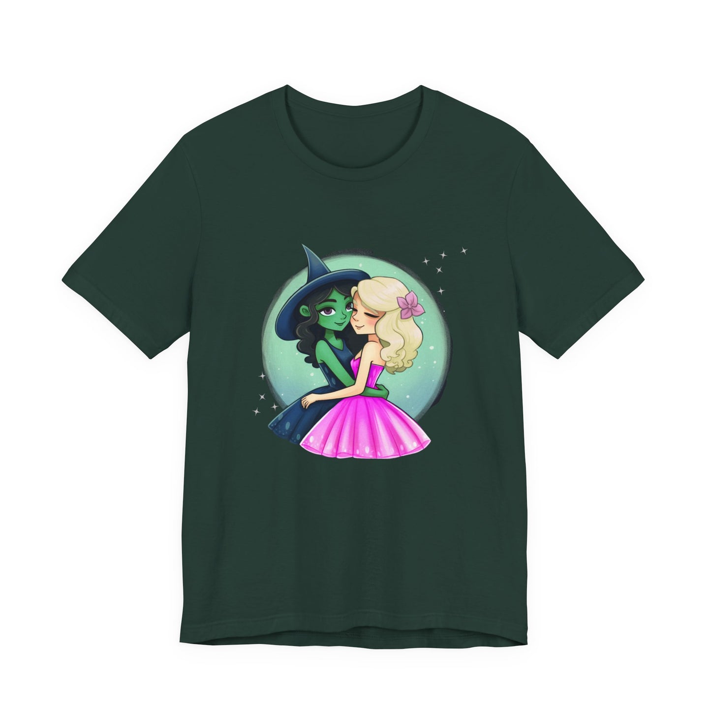 Wicked, Elphaba & Glinda, Best Friends Adult Unisex Tee