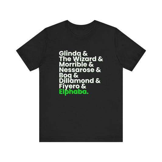 Wicked Musical Characters Adult Unisex Tee